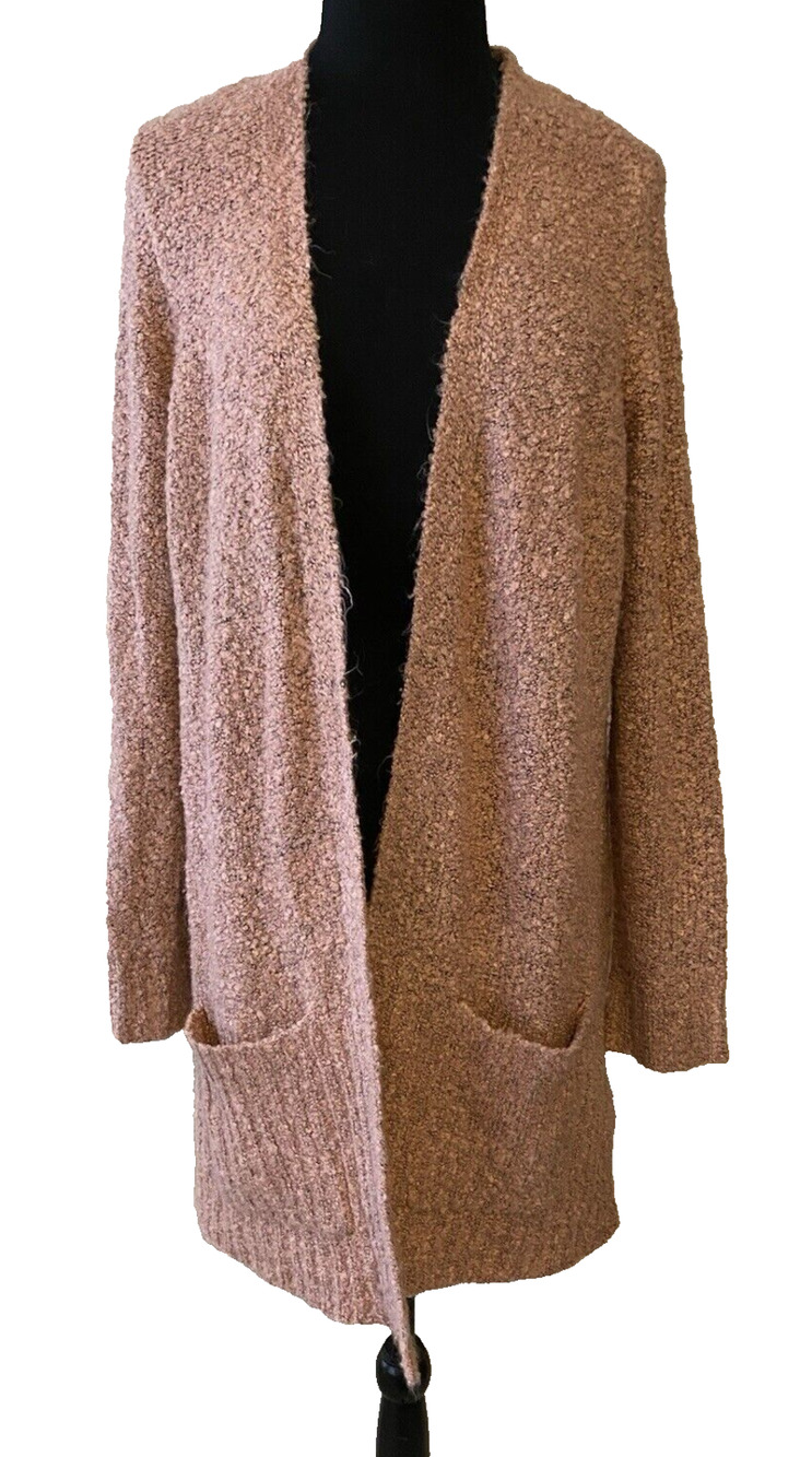 Alexandra + Oak Womens Cardigan Size XL Pink Chunky Knit Cottage Core Sweater